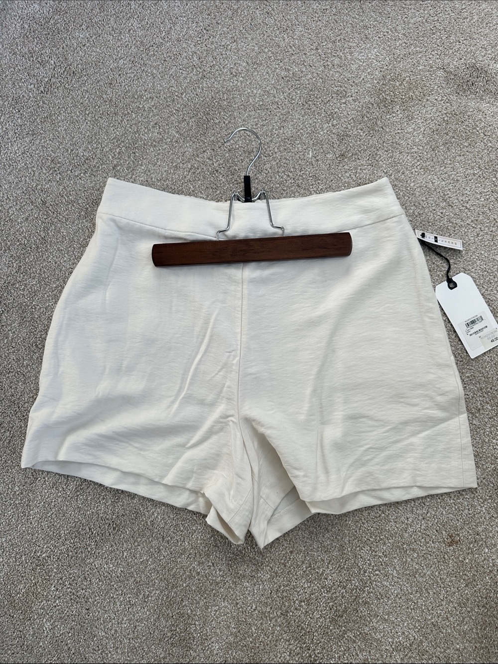 Leith High Waist Cream Women's Shorts